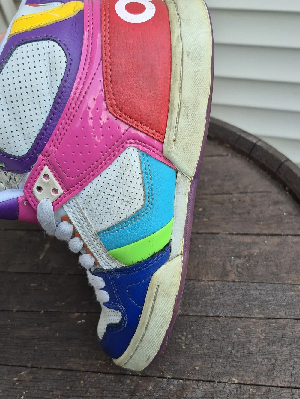 Osiris Women's Multicolor High-Top Sneakers - Blue, Pink, White - Picture 10 of 12
